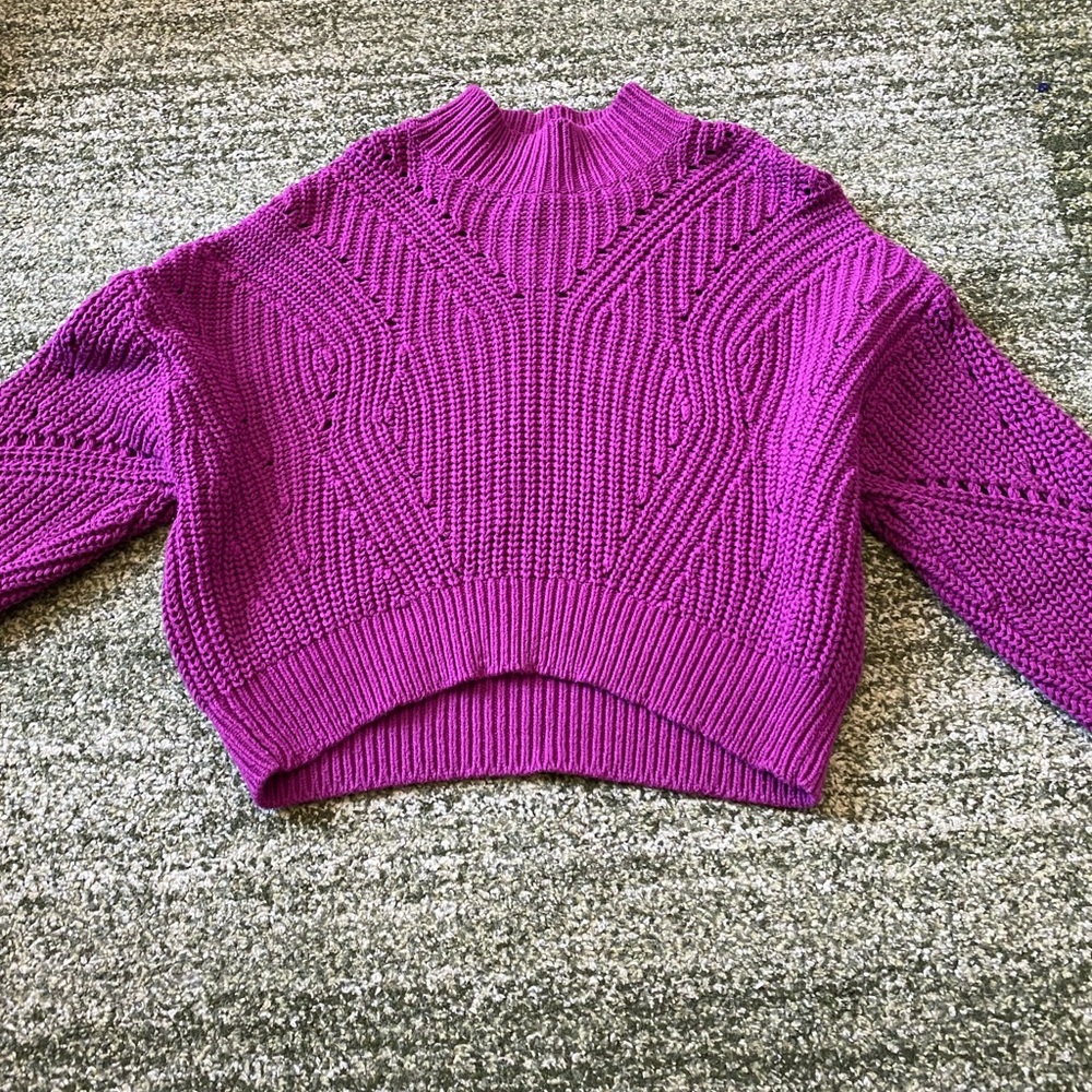 cropped knit sweater